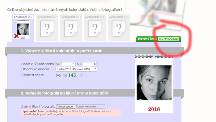 slevový kód na tisk fotokalendářů 2018 slevový kód na fotokalendáře 2018